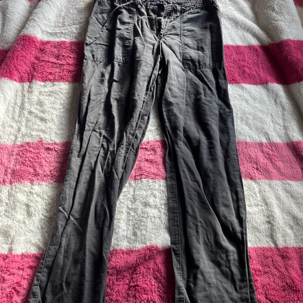 GAP Women's Charcoal Straight leg fabric pants
